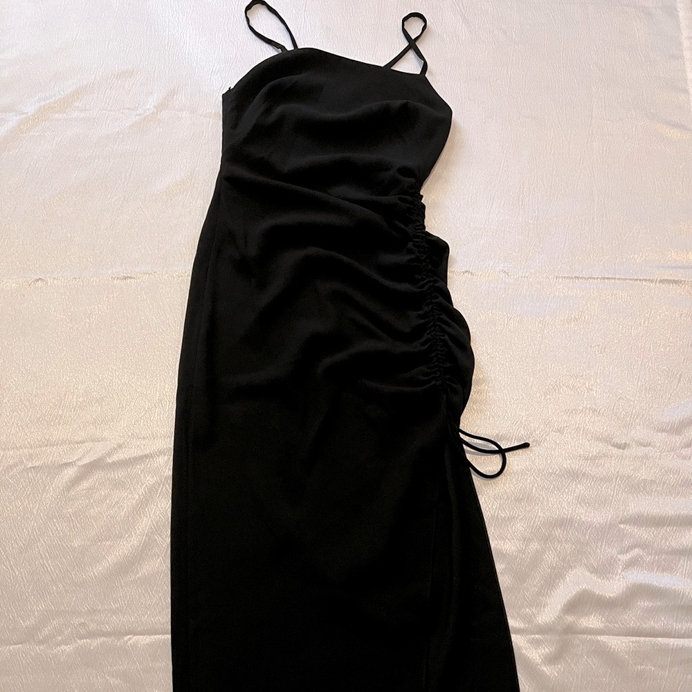 Black scrunched dress